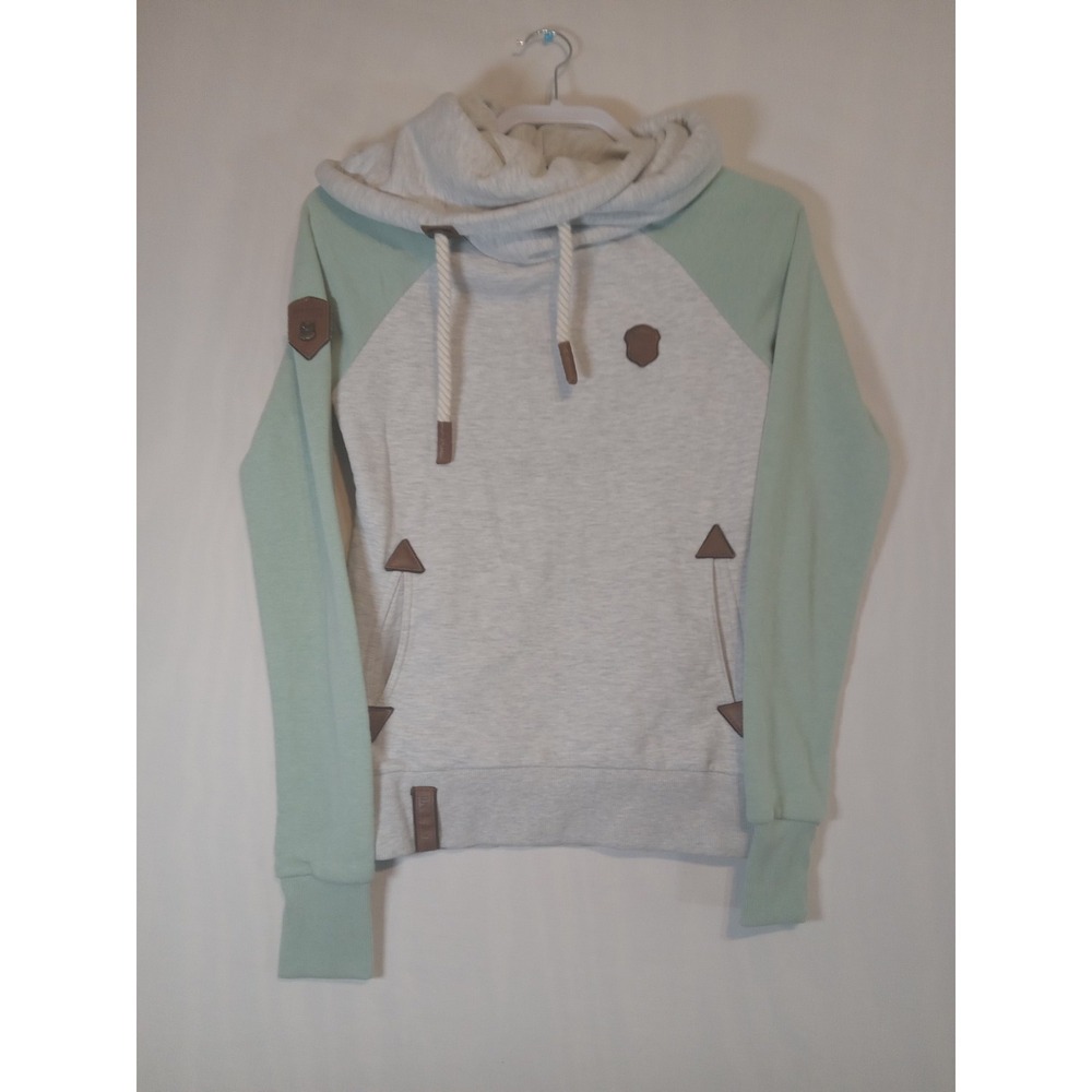 Naketano Green Gray Hoodie Sweatshirt Women's Size Small